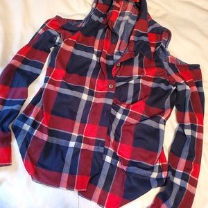 Flannel long sleeve (cut out shoulders)